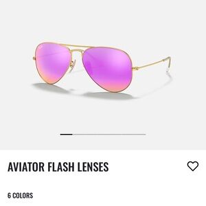 Ray-Ban Gold Frame with Purple Flash Lenses